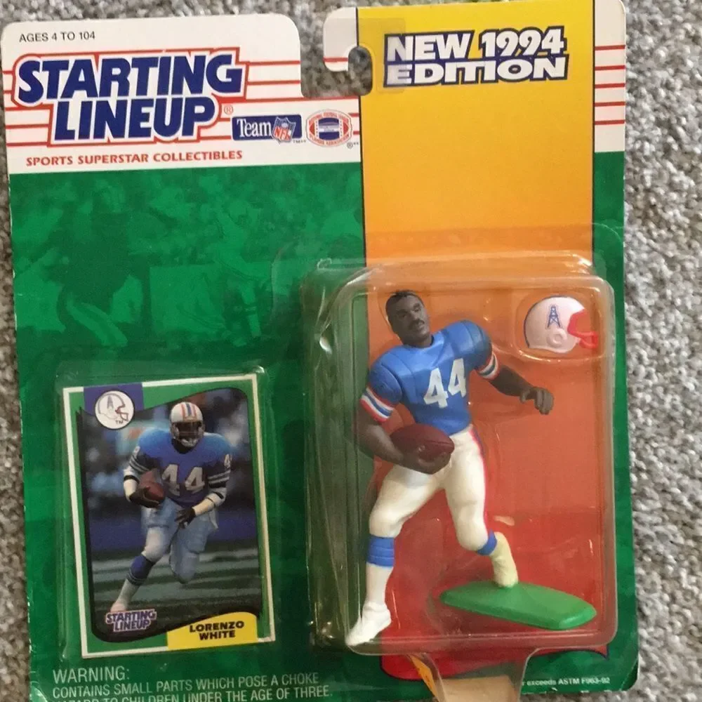 Vintage Houston Oilers Lorenzo White 1994 starting line up football player MSU